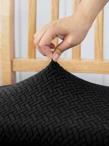 1pc Rắn màu Ghế trượt - màu đen - Xem 2