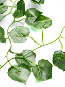 12件套人造常春藤花环，绿色仿真葡萄叶藤蔓花环，适用于家居卧室墙面装饰、婚礼派对房间装饰、情人节母亲节礼物、户外花园春季庭院装饰、送给女性、女士、教师的礼物 - 綠色 - 查看 3