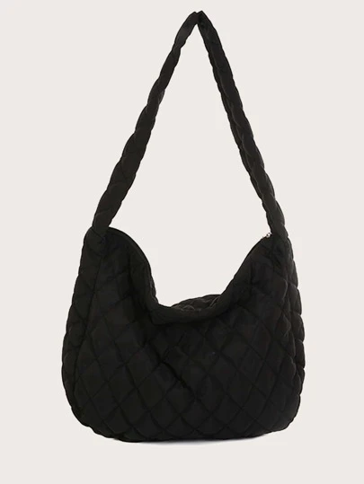 Fuzzy,Soft,Plush,Fluffy Large Capacity Quilted Fluffy Shoulder Bag For Girls,Women,College Students,Rookies & White-Collar Workers For Work,Office,Commute,For Autumn & Winter,Warm Winter,Outdoors, Minimalist Style Women Bag, Perfectly Matching With Fall Outfits Womenfall Clothes For Women