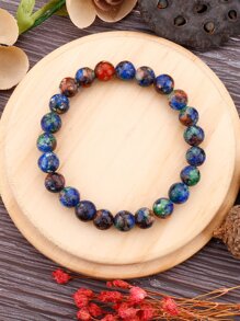 Vòng tay đính cườm đá - Nhiều màu - Xem 1