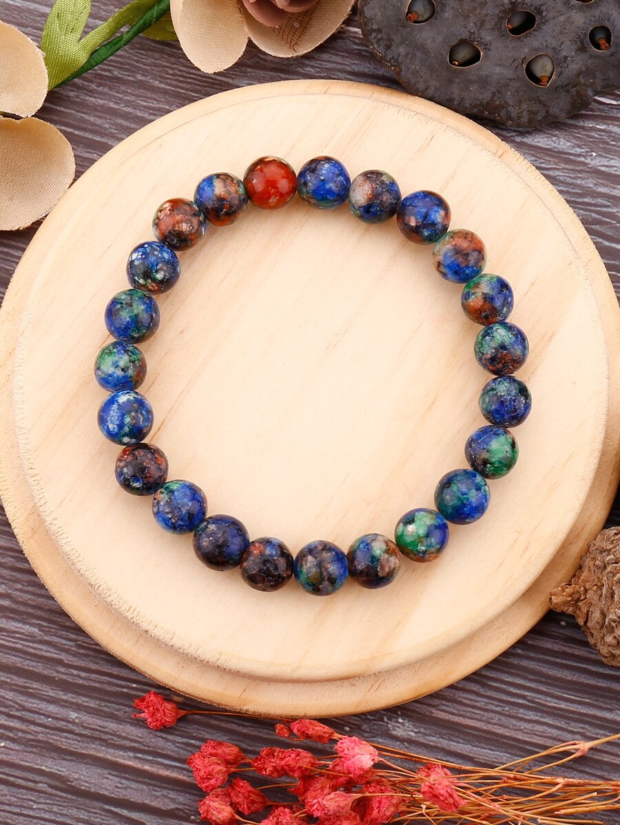 Vòng tay đính cườm đá - Nhiều màu - Xem 1