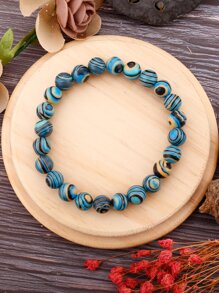 石頭串珠手環 - 彩色 - 查看 1