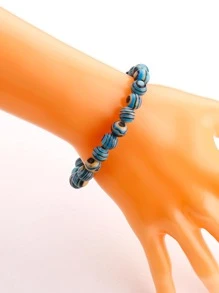 石頭串珠手環 - 彩色 - 查看 4