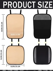 2pcs Rhinestone Decor Car Seat & Seat Back Cushion Set