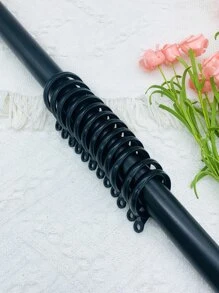 12 chiếc Vòng rèm trơn - màu đen - Xem 3