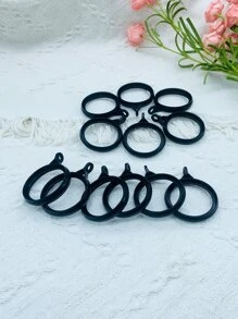 12 chiếc Vòng rèm trơn - màu đen - Xem 4