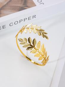 1pc/2pcs Simple Leaf Pattern Curtain Tiebacks, Decorative Curtain Tiebacks - Gold - View 4