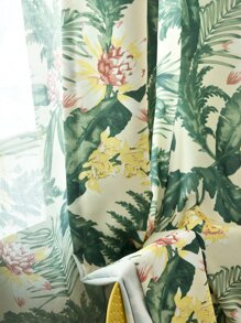 Flower Pattern Single Panel Curtain