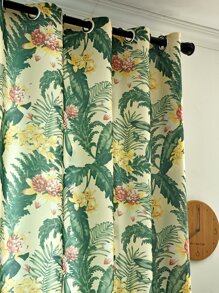 Flower Pattern Single Panel Curtain