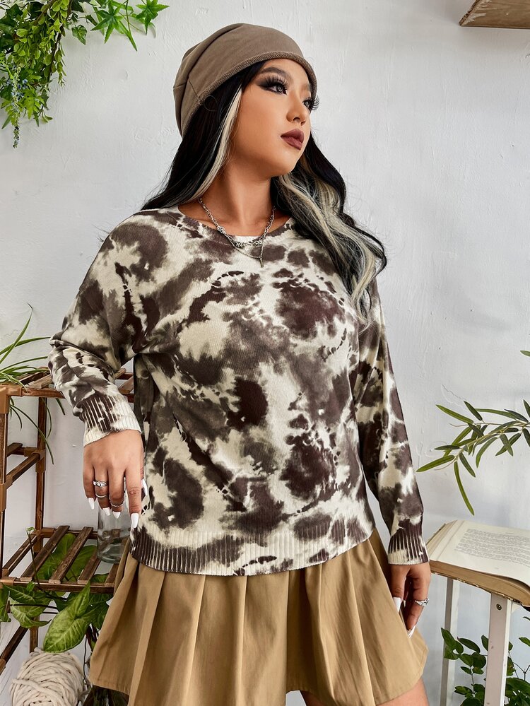 Plus Tie Dye Sweater