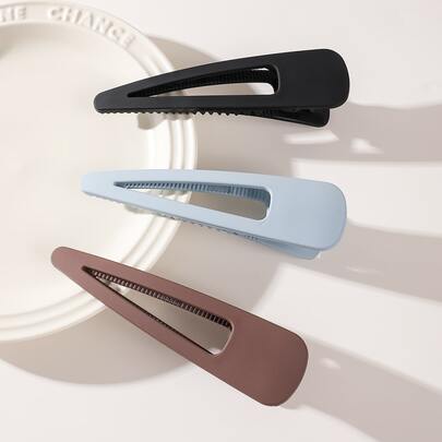 3pcs Solid Alligator Hair Clip