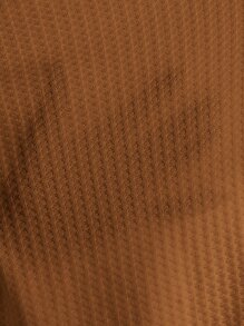 SHEIN EZwear Plus Drawstring Waist Lettuce Edge Romper - Brown - View 6