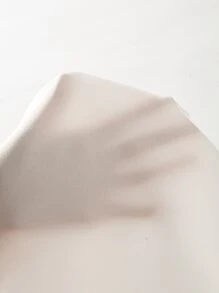 SHEIN Clasi 網紗拼接素色上衣 - 白色 - 查看 6
