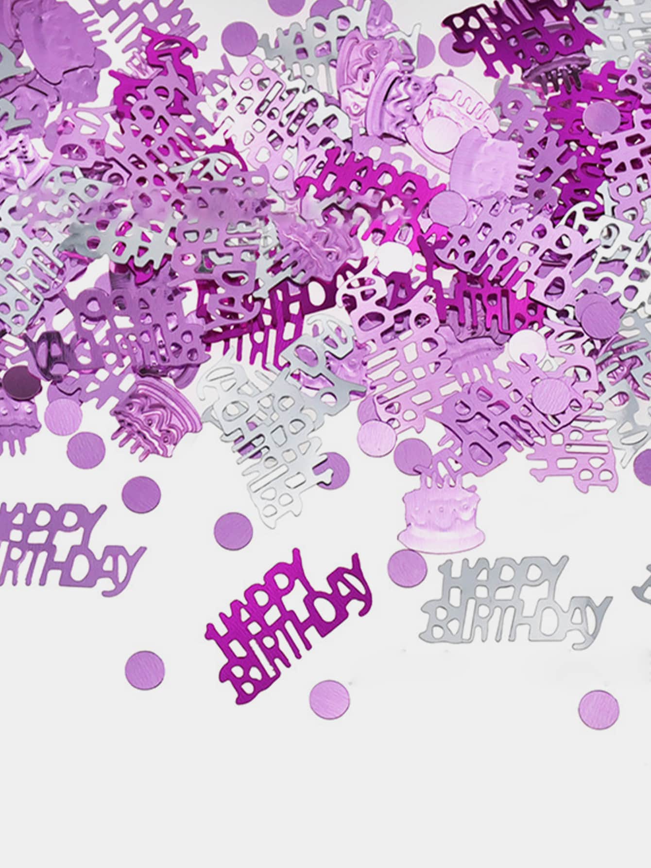 1 Pack Assorted Purple And Silver Happy Birthday Confetti, 15g, Party Decoration,Christmas - Purple - View 5