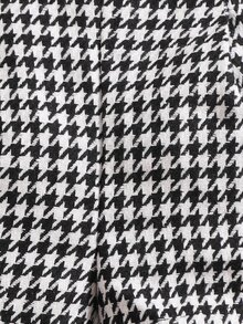 SHEIN Đứa bé gái Gân đan Áo thun & Họa tiết Nanh sói Chi tiết nếp Quần short - màu đen - Xem 4