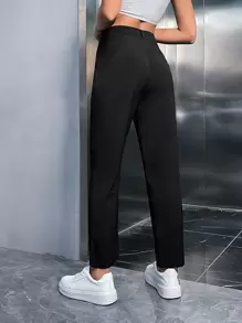 SHEIN EZwear Pantaloni suit tasca inclinata monocolore