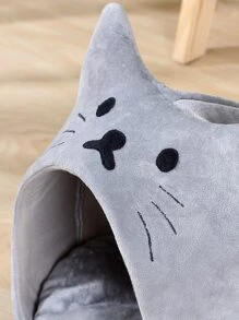 Cat Design Pet Bed,Kitty Shape Cat House,Cat Beds, Comfortable Bed For Cats Or Small Dogs,Pet Houses - Grey - View 4