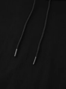 Manfinity Áo nỉ Nam Dây kéo Túi Slogan Giải trí - màu đen - Xem 5