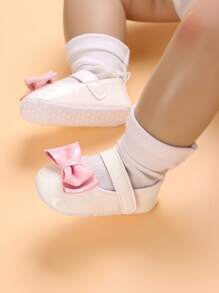 嬰兒蝴蝶結裝飾瑪麗珍平底鞋 - 白色 - 查看 4