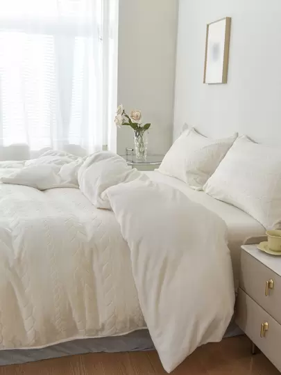 Solid Color Duvet Cover Set Without Filler