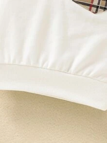 嬰兒前口袋套頭衫和格紋衛褲 - 彩色 - 查看 3