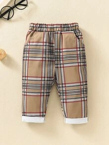 嬰兒前口袋套頭衫和格紋衛褲 - 彩色 - 查看 5