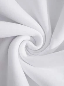 INAWLY Butterfly Print Drawstring Thermal Lined Hoodie - White - View 7