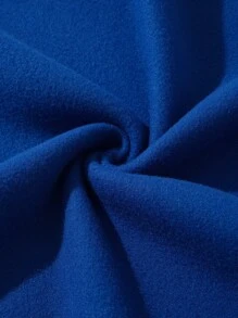 Men Slogan & Building Print Thermal Pullover - Royal Blue - View 6