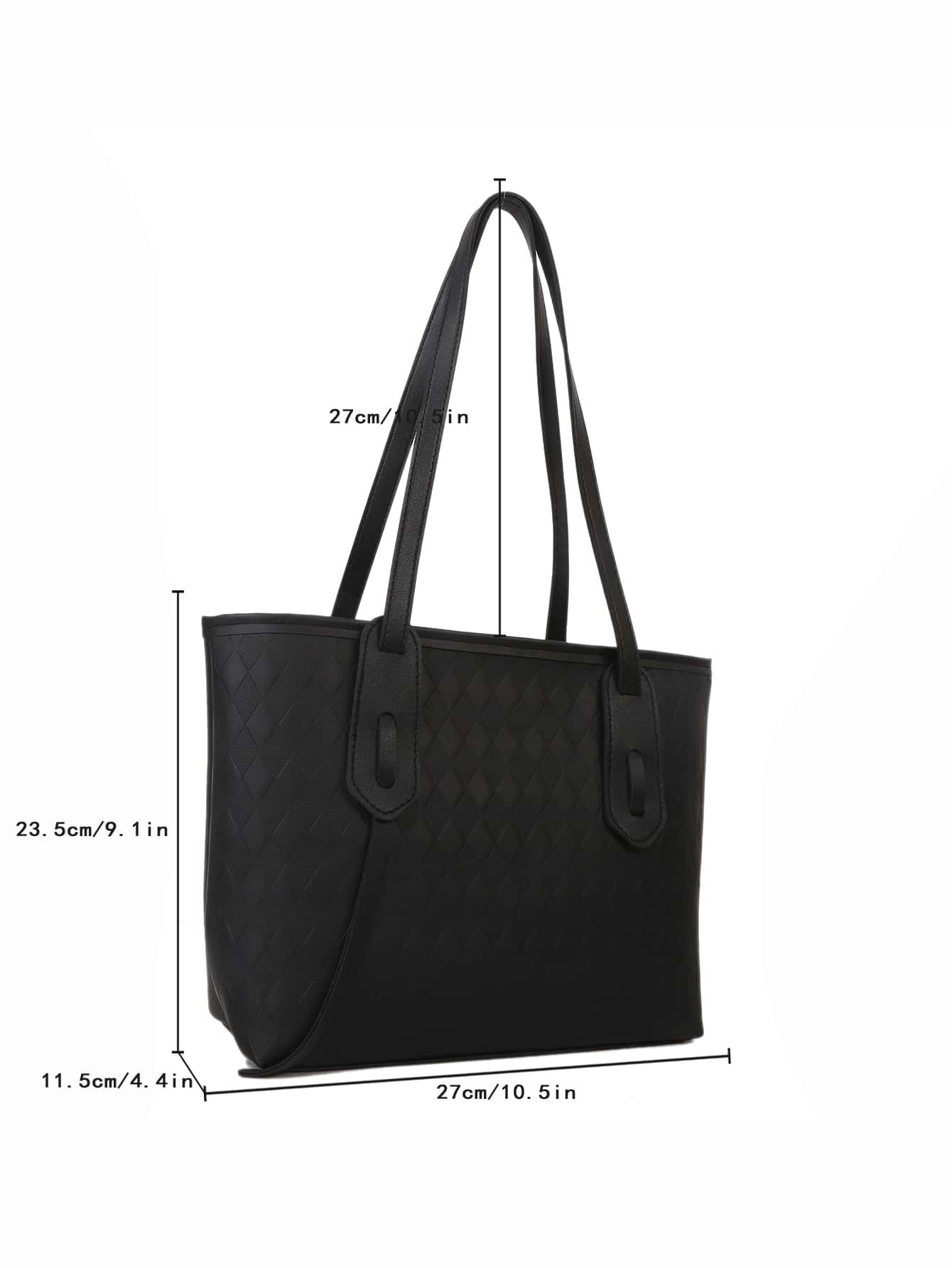 Waterproof,Lightweight,Business Casual,Large Capacity Minimalist Square Bag For Teen Girls Women College Students,Rookies & White-collar Workers Perfect for Office,College,Work ,Business,Commute - Black - View 5