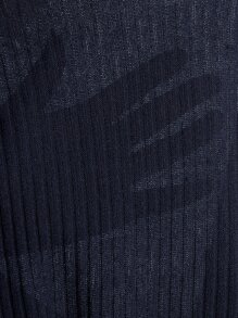 SHEIN EZwear Ribbed Cropped Tee & Drawstring Leggings Set - Navy Blue - View 6