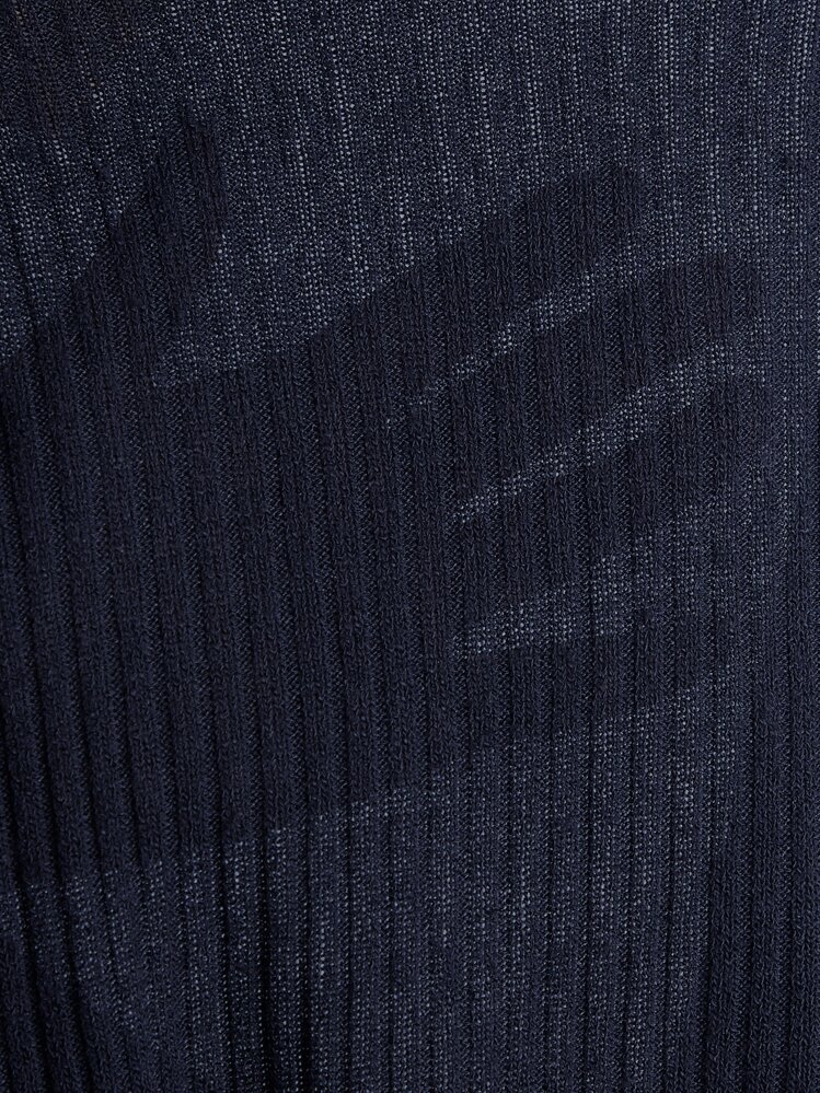 SHEIN EZwear Ribbed Cropped Tee & Drawstring Leggings Set - Navy Blue - View 6