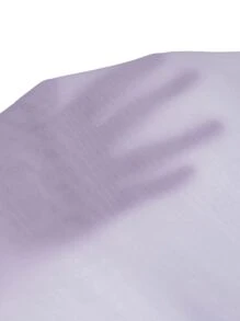 SHEIN Clasi 珍珠串珠木耳邊領口燈籠袖上衣 - 紫丁香色 - 查看 6