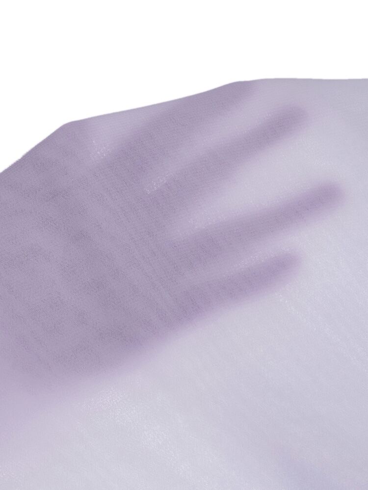 SHEIN Clasi 珍珠串珠木耳邊領口燈籠袖上衣 - 紫丁香色 - 查看 6