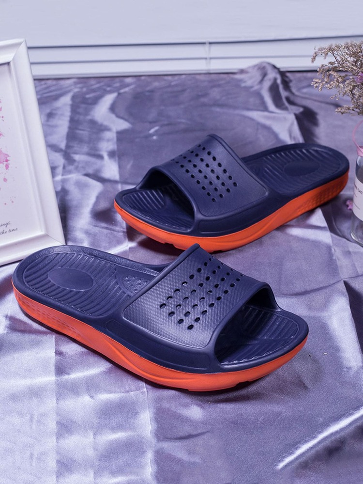 男士鏤空單帶浴室拖鞋 - 藏蓝色 - 查看 7