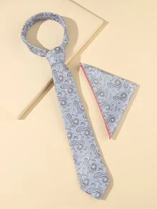 Men Paisley Pattern Tie & Bandana - Multicolor - View 3