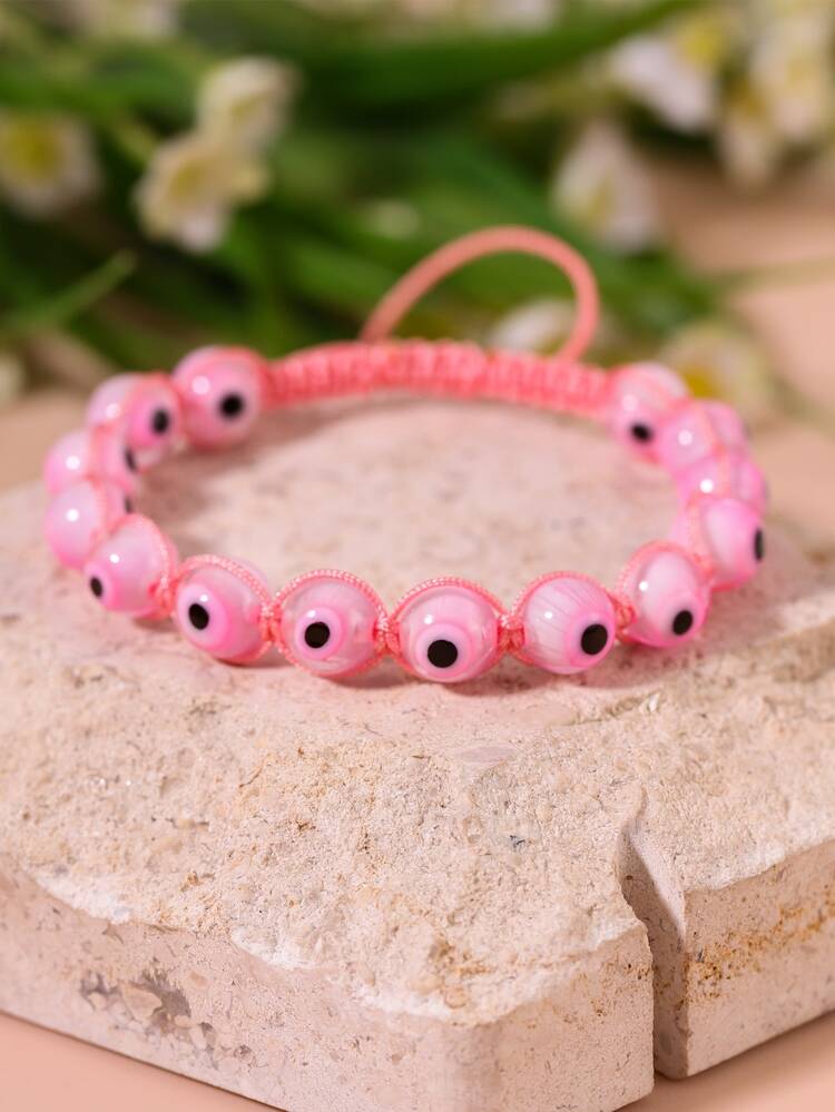 Vòng đeo tay trang trí mắt - Hồng - Xem 1