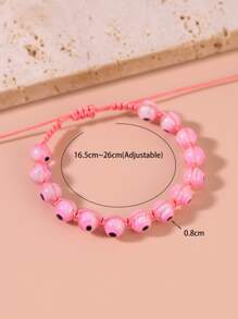 眼睛裝飾手環 - 粉色 - 查看 3