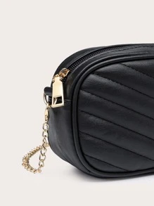 Mini Chevron Gesteppte Hüfttasche, schicke Bauchtasche für den ersten Schultag