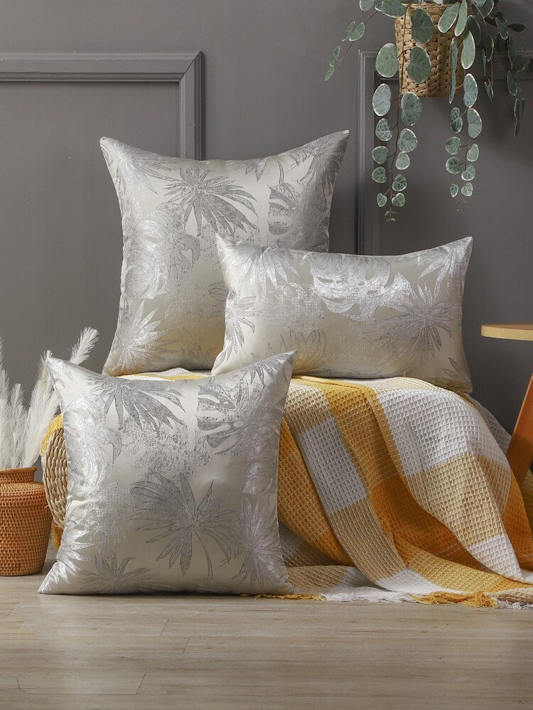 Miater 1 cái Vỏ gối mô phỏng hoa văn lá lụa Jacquard - Nhiều màu - Xem 8