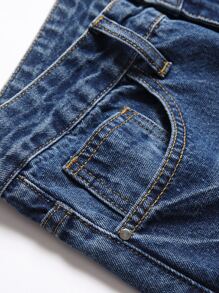 Men Two Tone Ripped Skinny Jeans - Medium Wash - View 3