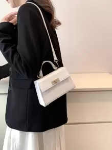 Mini Dập nổi cá sấu Đập nhẹ Hình vuông , Túi đeo chéo , Vai , , Nhẹ , Với Có thể điều chỉnh NỮ , & Cổ cồn trắng Công nhân
工人 , Cho cô gái , Đối với Cho văn phòng , Làm việc , Làm Việc  , Commute - trắng - Xem 4