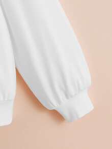 SHEIN 女童（大）衛衣 - 白色 - 查看 3