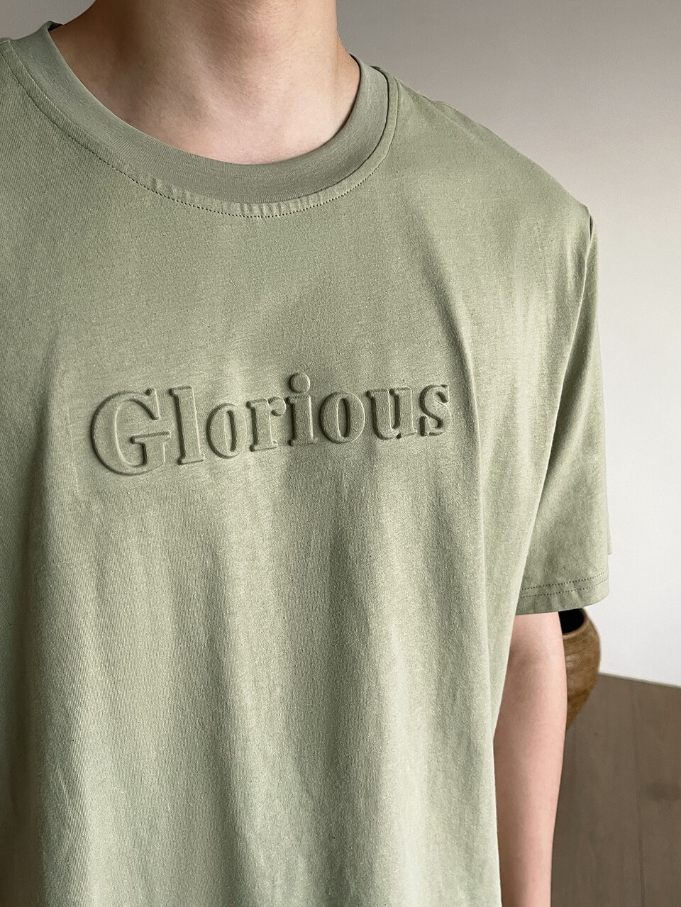 Men Cotton Letter Pattern Tee