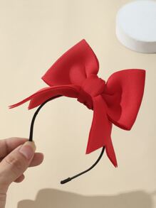 Bow Decor Pet Headband - Red - View 4
