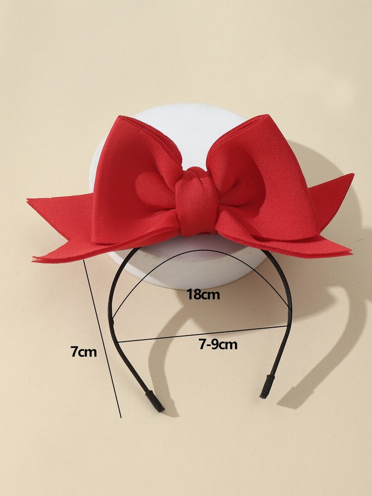 Bow Decor Pet Headband - Red - View 6