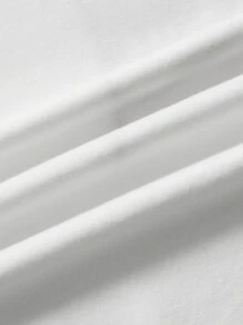 Tay Mills 大碼卡通圖案落肩T恤 - 白色 - 查看 3