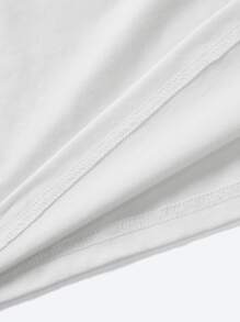 Tay Mills 大碼卡通圖案落肩T恤 - 白色 - 查看 7