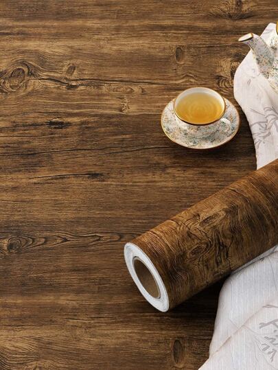 1roll PVC Wall Paper, Modern Wooden Pattern Wall Adhesive Roll For Home, Renovation Stickers Peel Wall Panels, Wall Paper, Wallpapers, Spring Decoration Items Refresh Your Home, Rama Decoration Stickers Gifts Birthday Graduation
