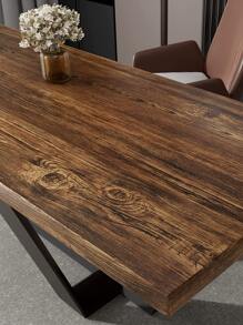 1卷 PVC 墙纸,现代木纹墙胶卷,适用于家庭,翻新贴纸剥离墙板,墙纸,壁纸,春季装饰品让您的家焕然一新,拉玛装饰贴纸 - 棕色 - 查看 4