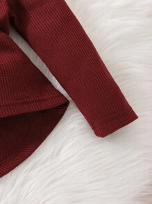 Toddler Girls Ruffle Trim High Low Hem Tee & Trousers - Multicolor - View 3